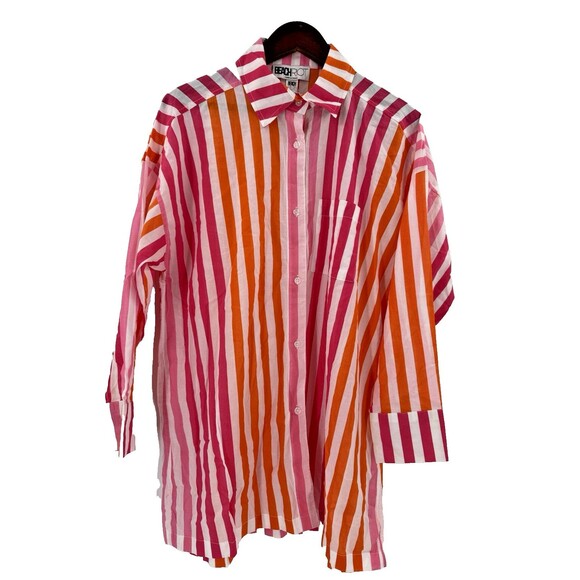 NWOT Beach Riot Alexa Top Cover-Up Button Shirt Size S/M Sunset Stripes Revolve - Picture 8 of 14